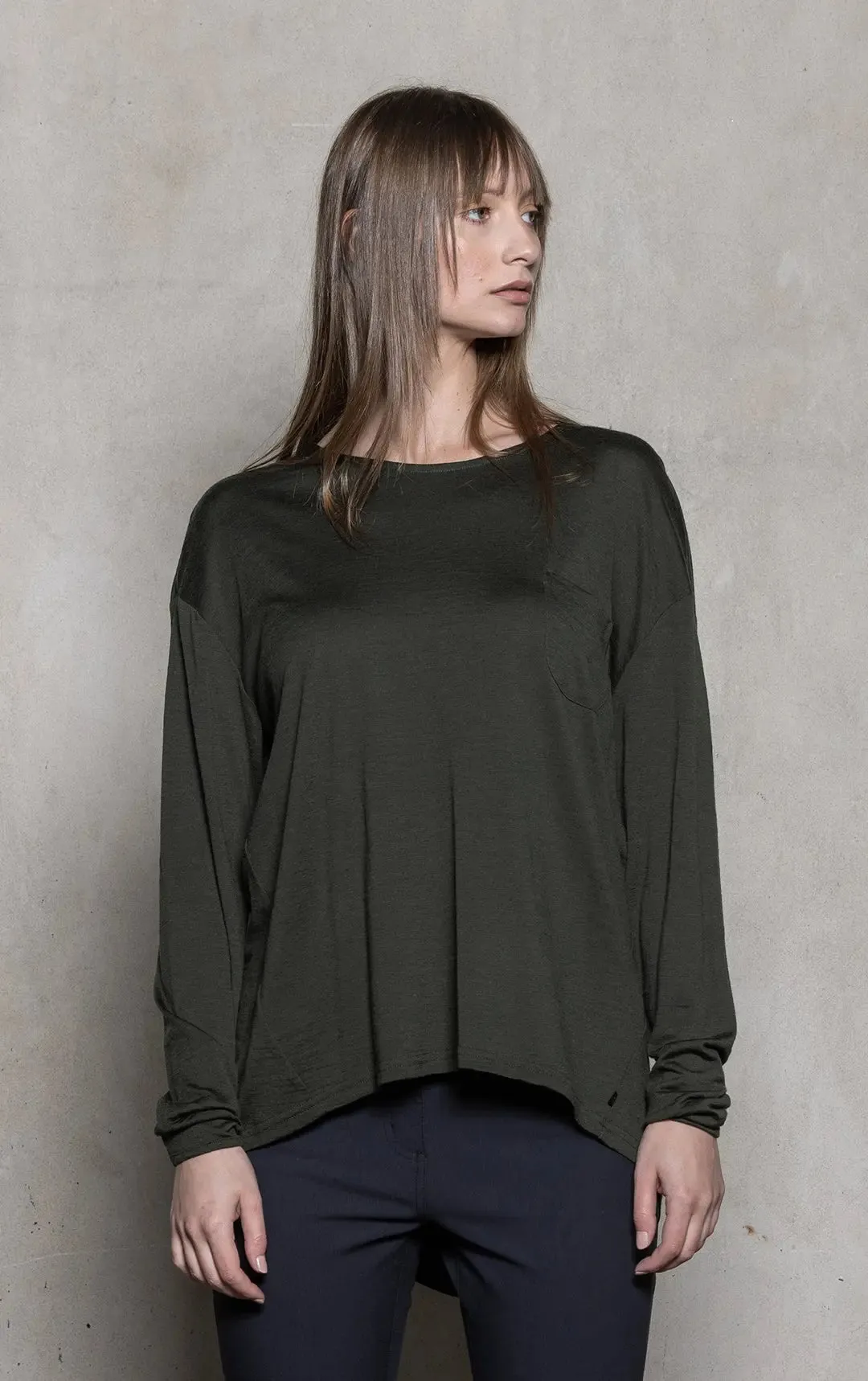 180GSM RELAXED MERINO TOP - CLEARANCE