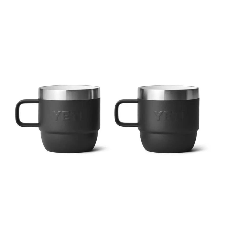 21071501862 TAZA RAMBLER 6oz STACKABLE 2 PIEZAS NEGRO MARCA YETI