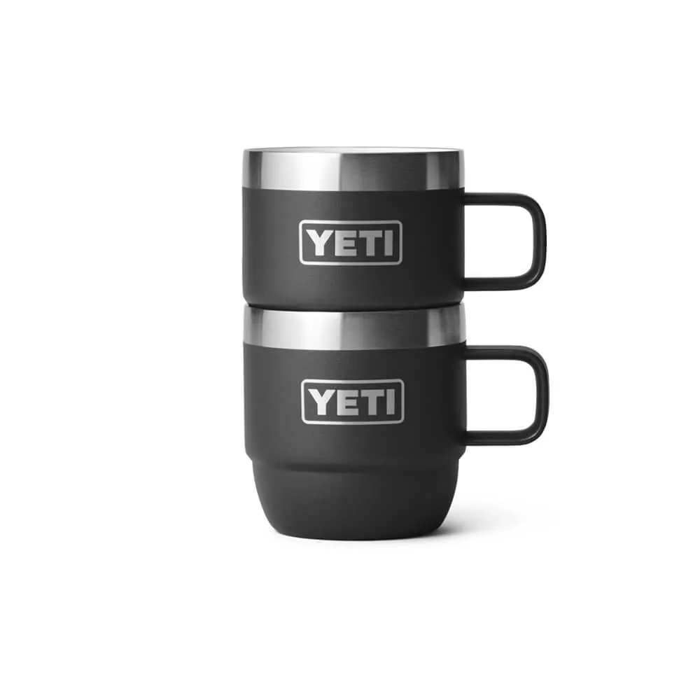 21071501862 TAZA RAMBLER 6oz STACKABLE 2 PIEZAS NEGRO MARCA YETI