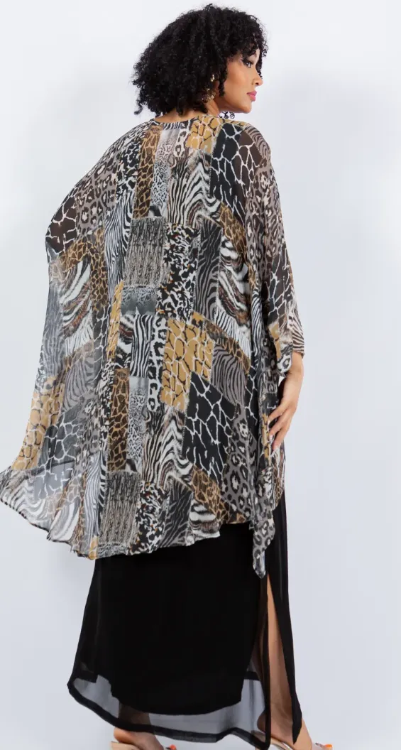 $40 OFF Wild One Mosaic hi-low Tunic Top Boho Hippie Chic Resort Wear Sml-10X SALE!