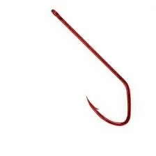 40 pc (Value Pak) 1/0 Cam's Nasty Bend "Minnow" Red Hooks