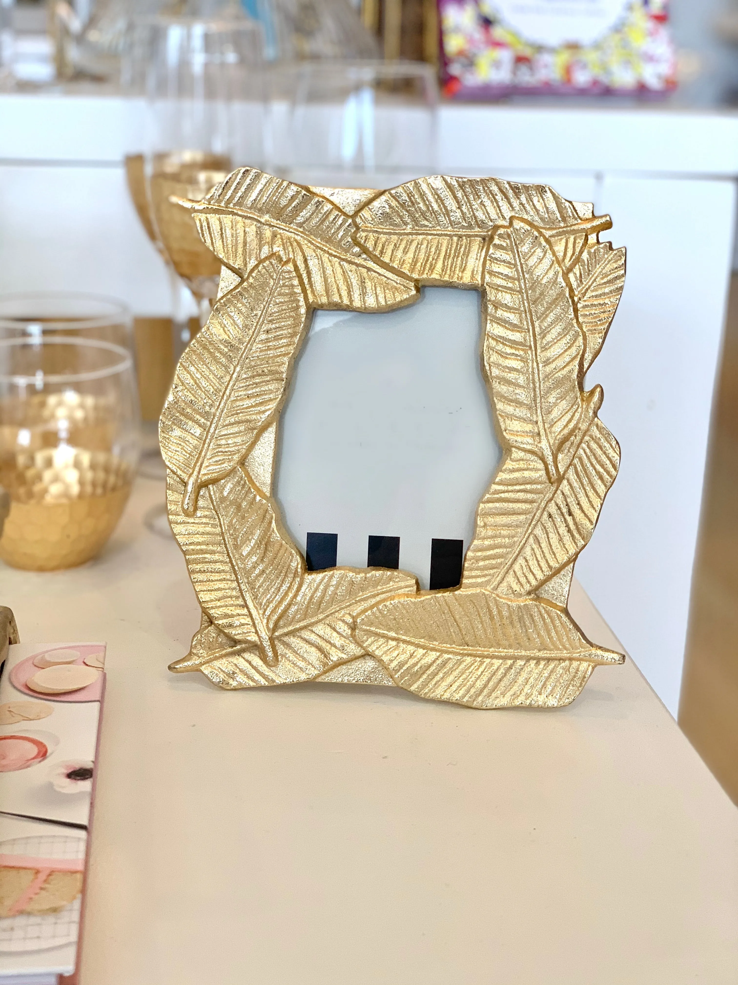 4x6 Gold Banana Leaf Frame