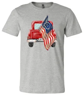 America Truck - Athletic Heather Short/Long Sleeve Tee