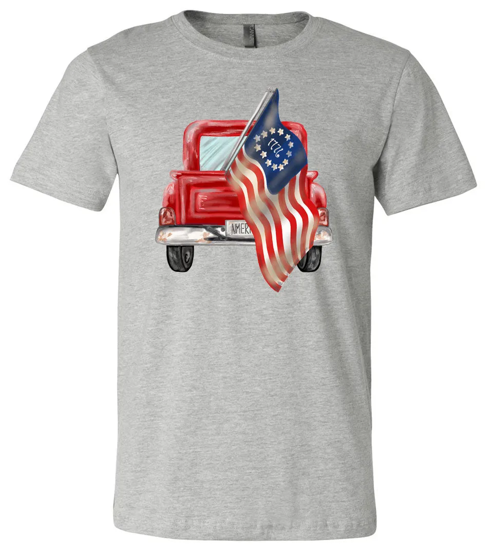 America Truck - Athletic Heather Short/Long Sleeve Tee