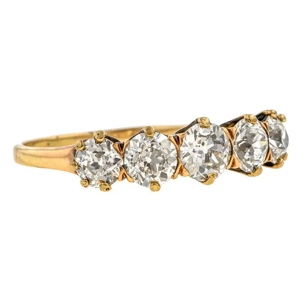 Antique Five Stone Diamond Ring, 0.41ct.