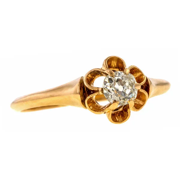 Antique Solitaire Ring, Old Mine 0.49ct.