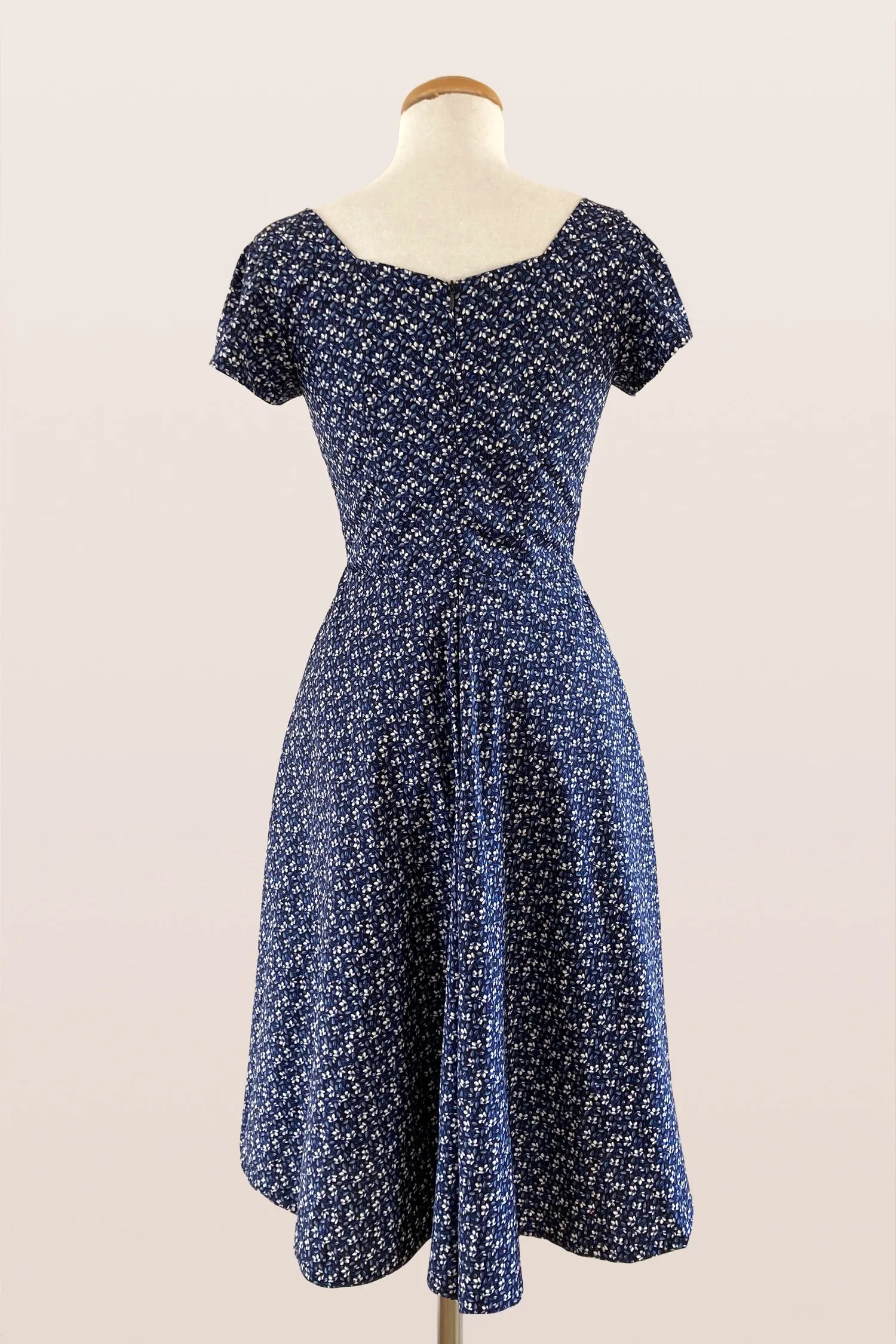 Astrid Navy & Cream Floral Dress