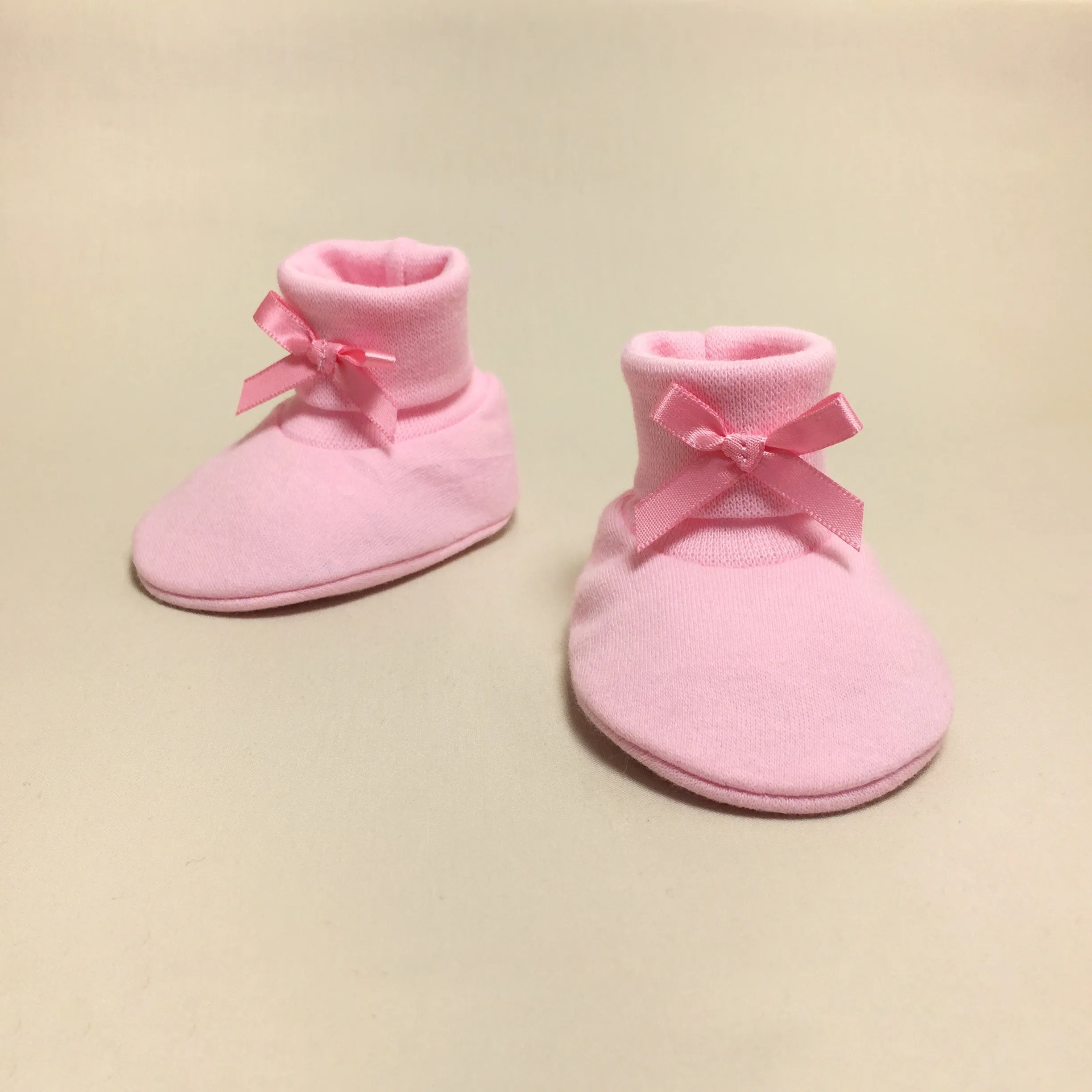 Baby Booties Solid Pink