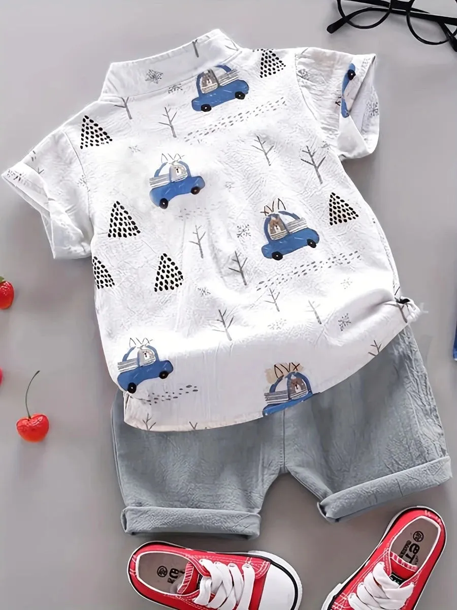 Baby Boys Summer Bear Clothes Set