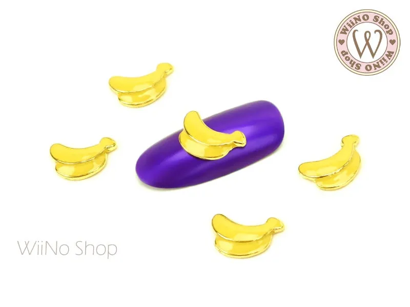 Banana Nail Metal Charm - 2 pcs