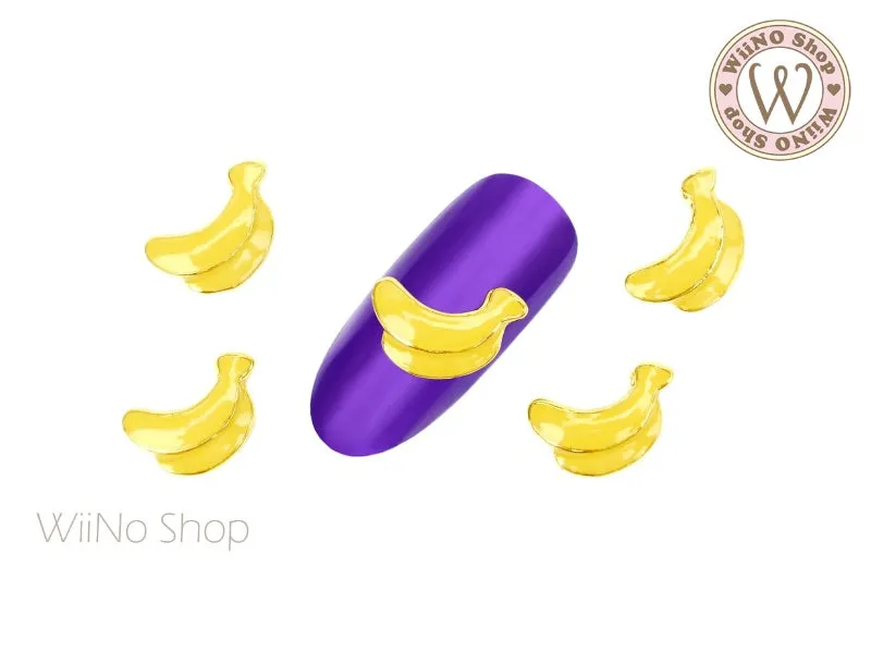 Banana Nail Metal Charm - 2 pcs