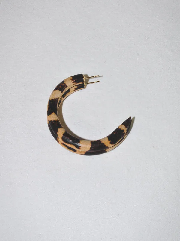 Binky and Lulu Leopard Small Hoops