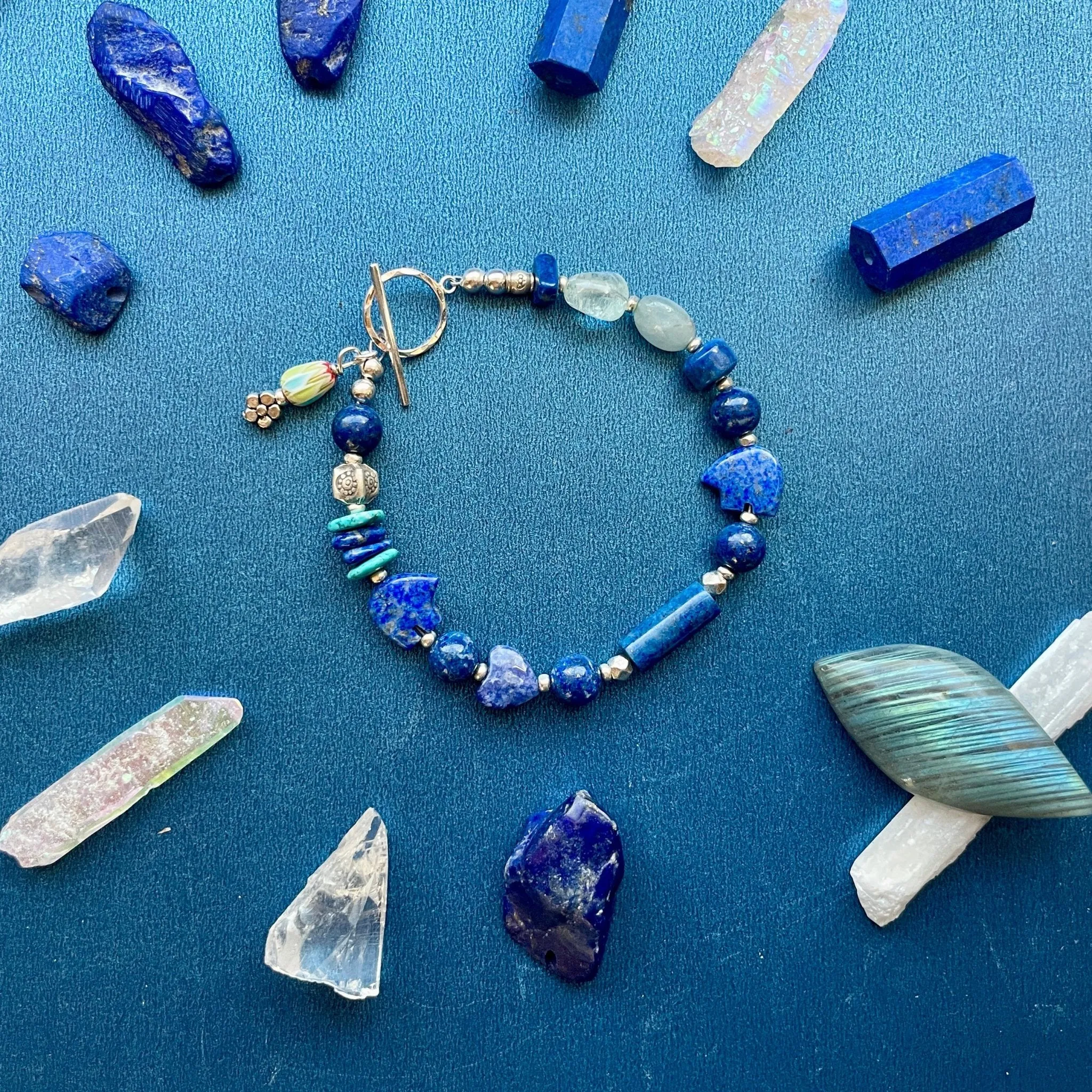 Blue Bear Flower Tribe Lapis Bracelet