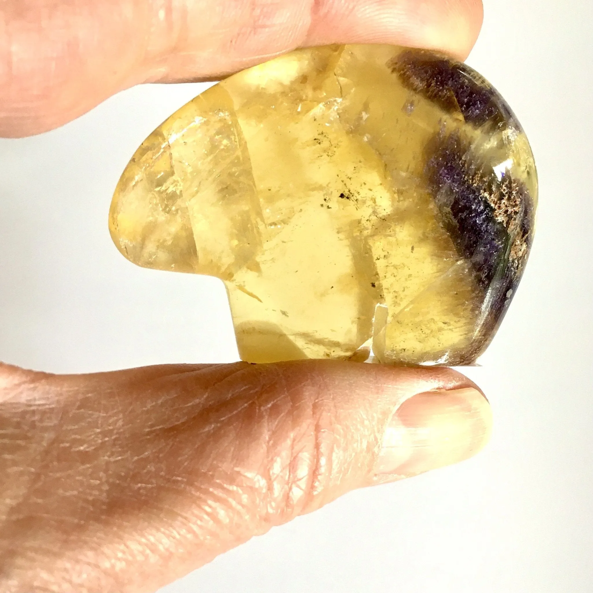 Bright Sun Yellow Fluorite Bear Carving