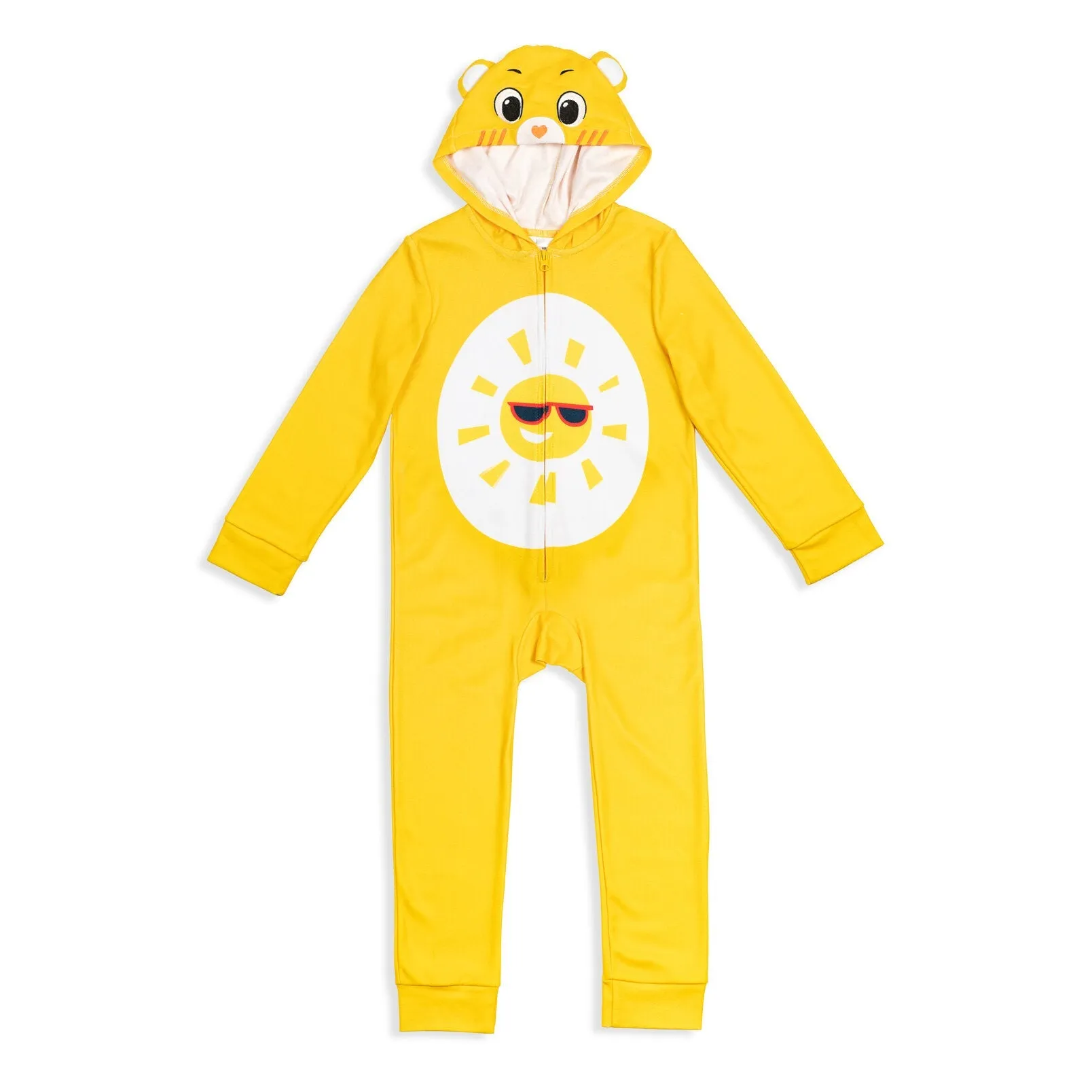 Care Bears Funshine Bear Fleece Zip Up Costume Pajama Coverall