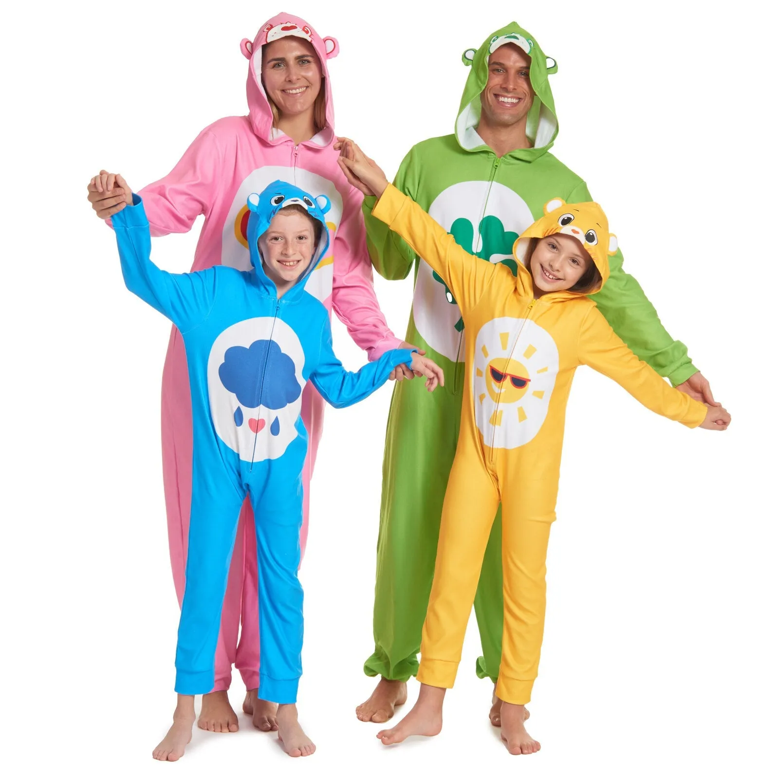 Care Bears Funshine Bear Fleece Zip Up Costume Pajama Coverall