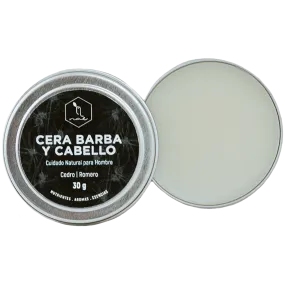 Cera para barba y cabello cedro romero