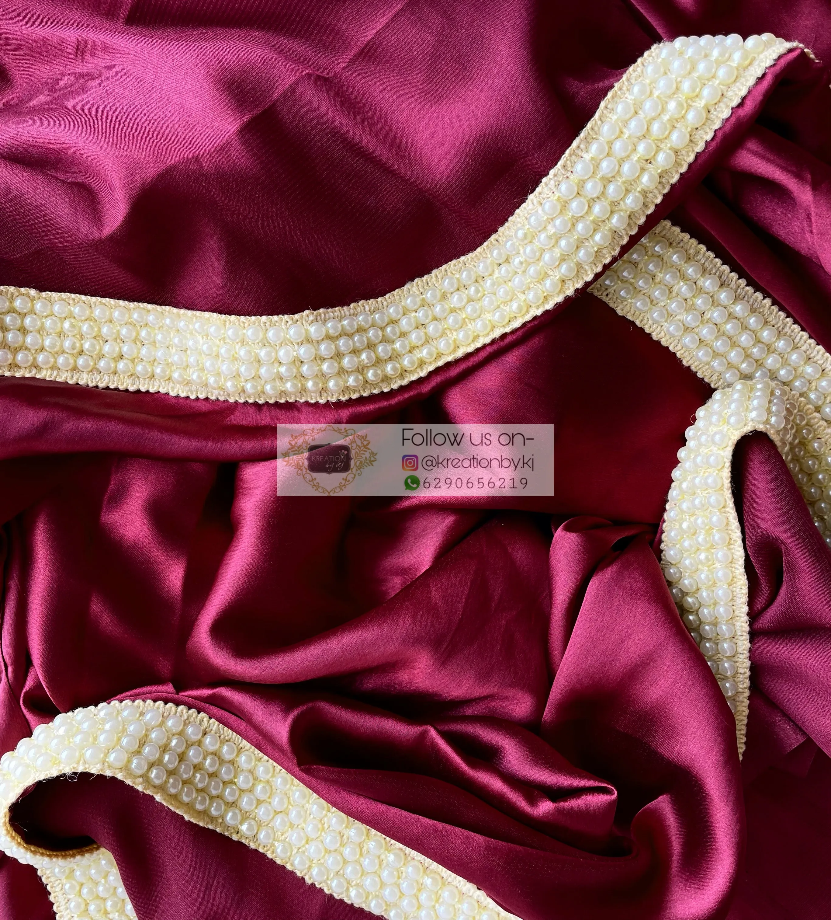 Cherry Wine Mother Of Pearl Saree