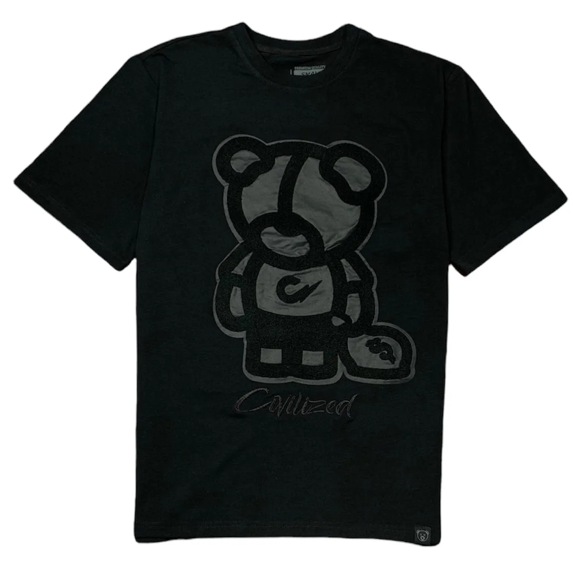 Civilized Bear T Shirt & Short Set (Black) CV1492-1493