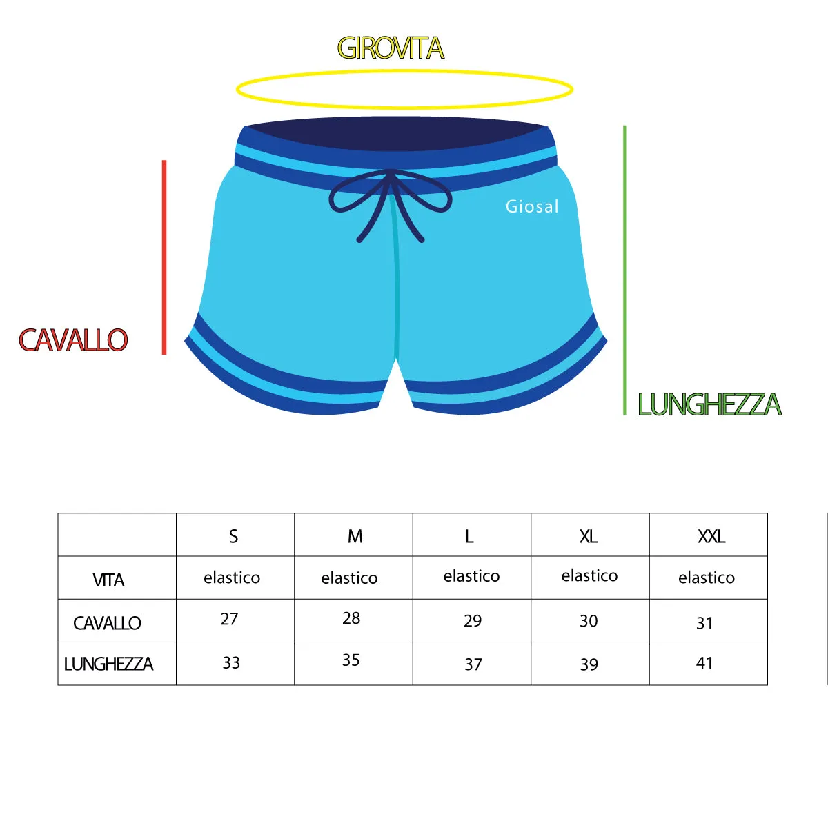 Costume Da Bagno Uomo Boxer Verde Stampa Ancora Elastico GIOSAL-SU1154A