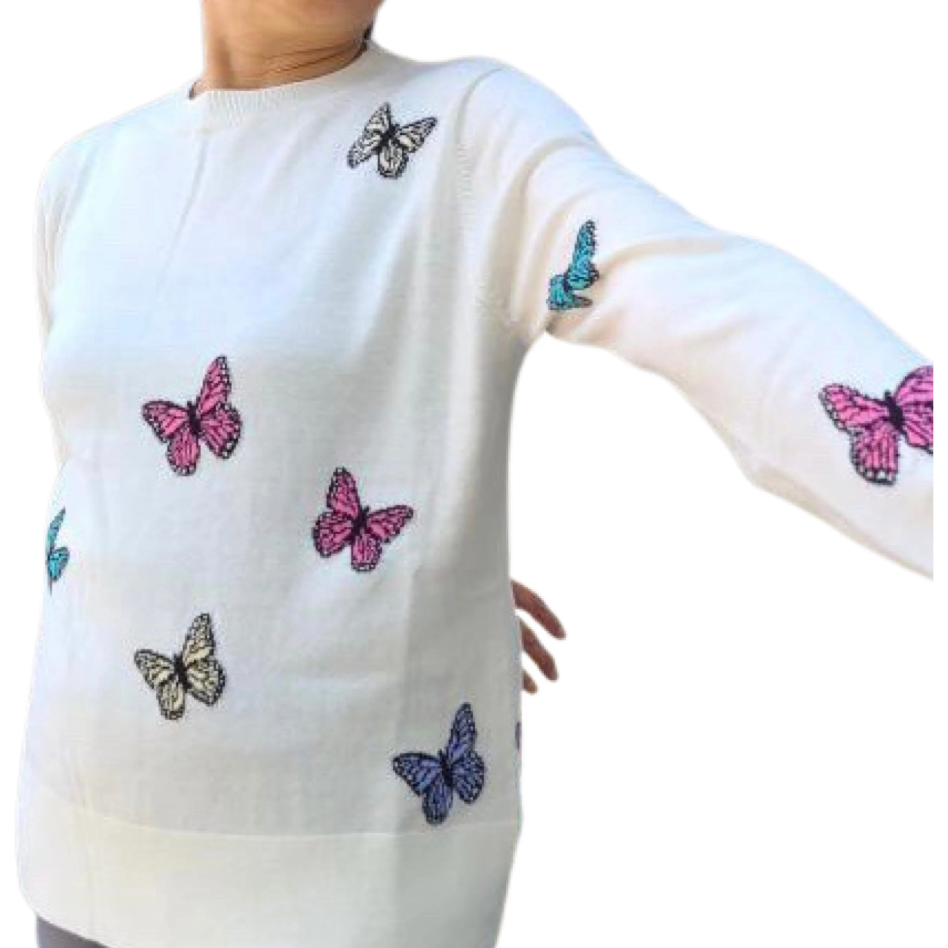 Cotton Cashmere Colorful Butterflies