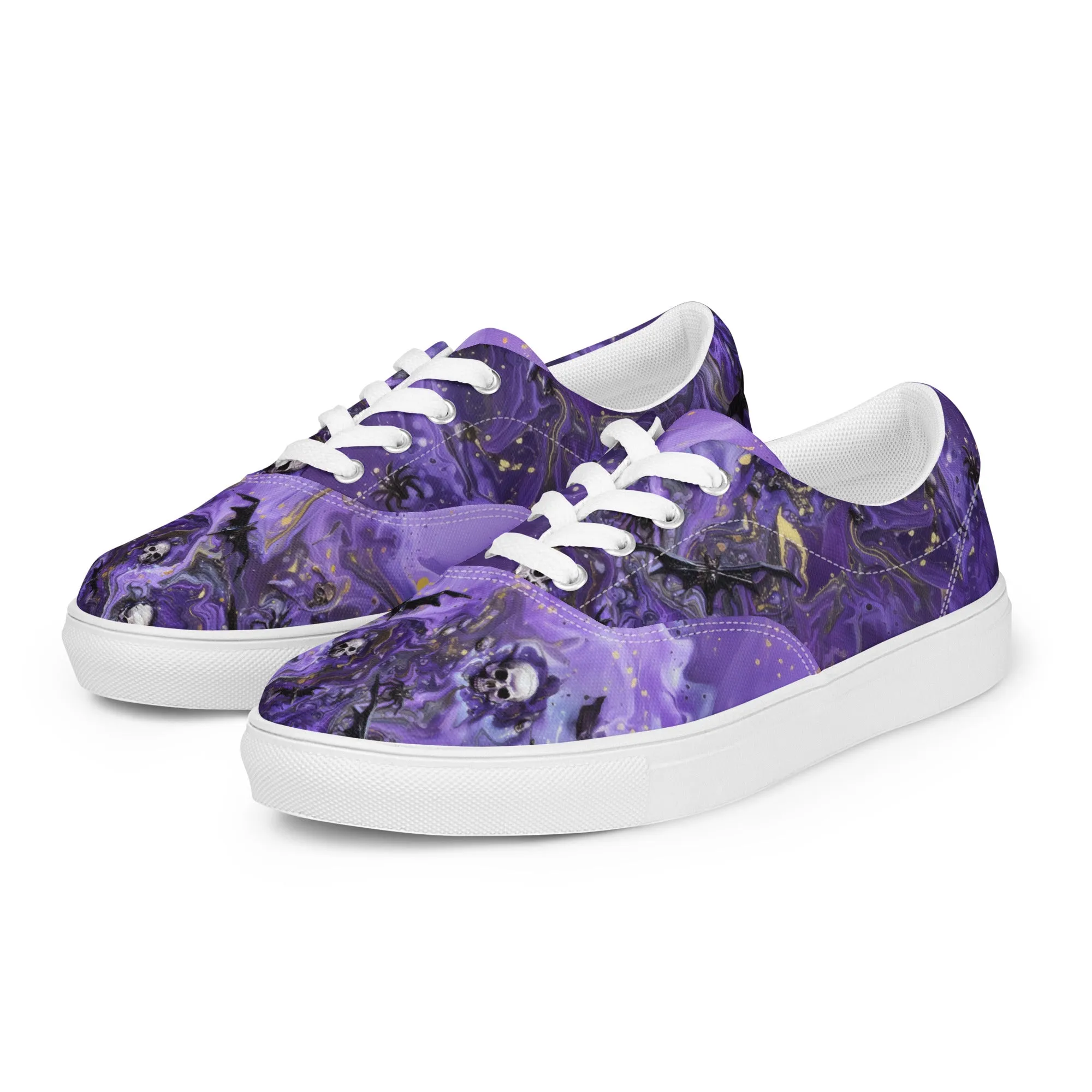 Darker Side of Purple Women’s lace-up canvas shoes