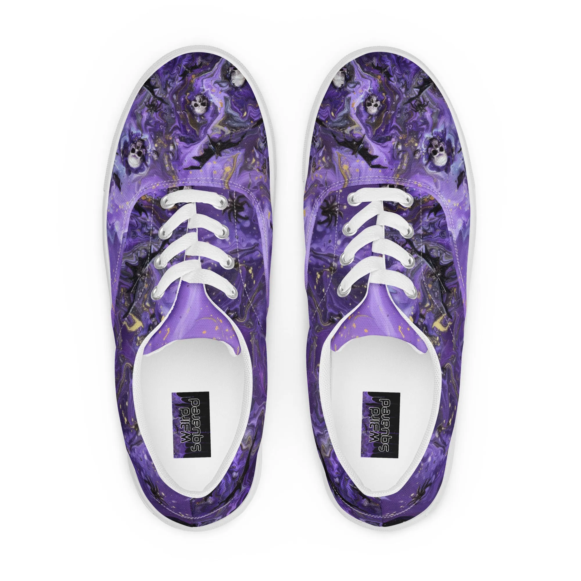 Darker Side of Purple Women’s lace-up canvas shoes