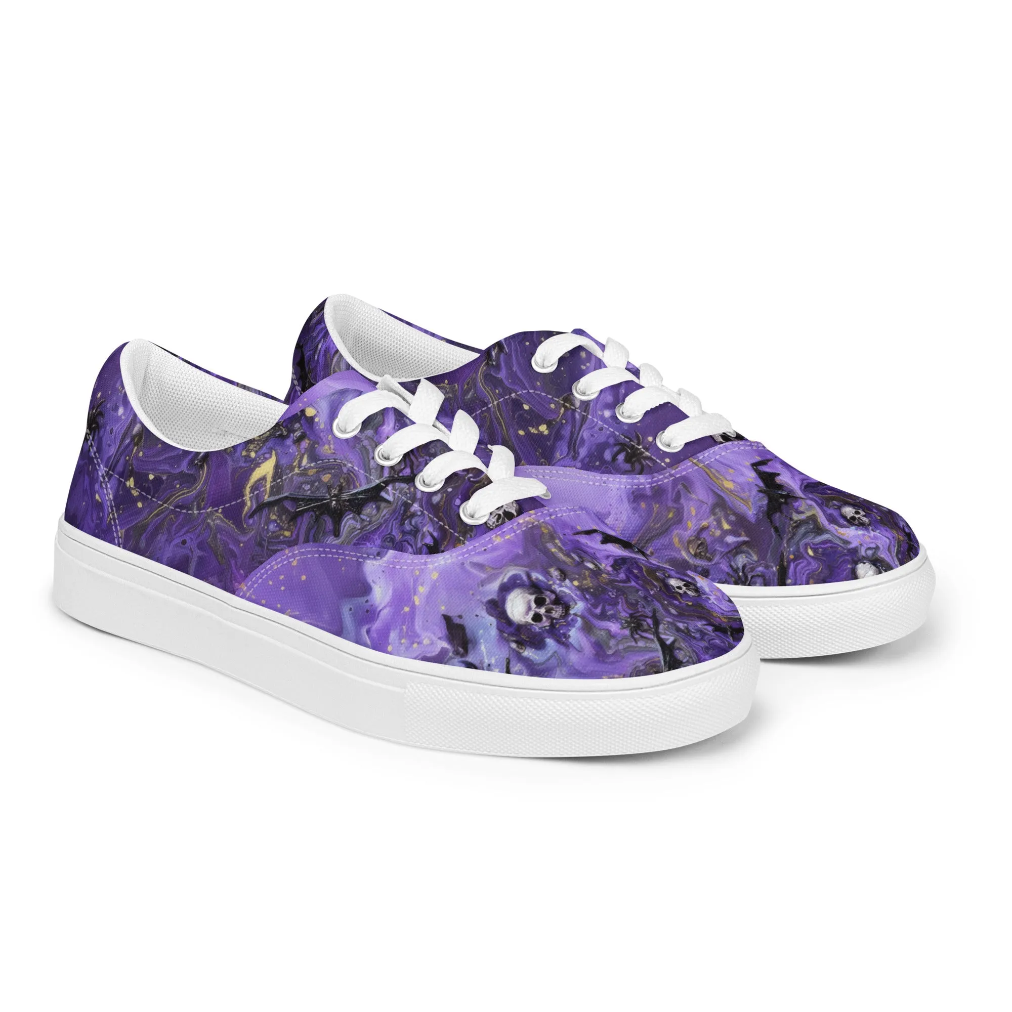 Darker Side of Purple Women’s lace-up canvas shoes