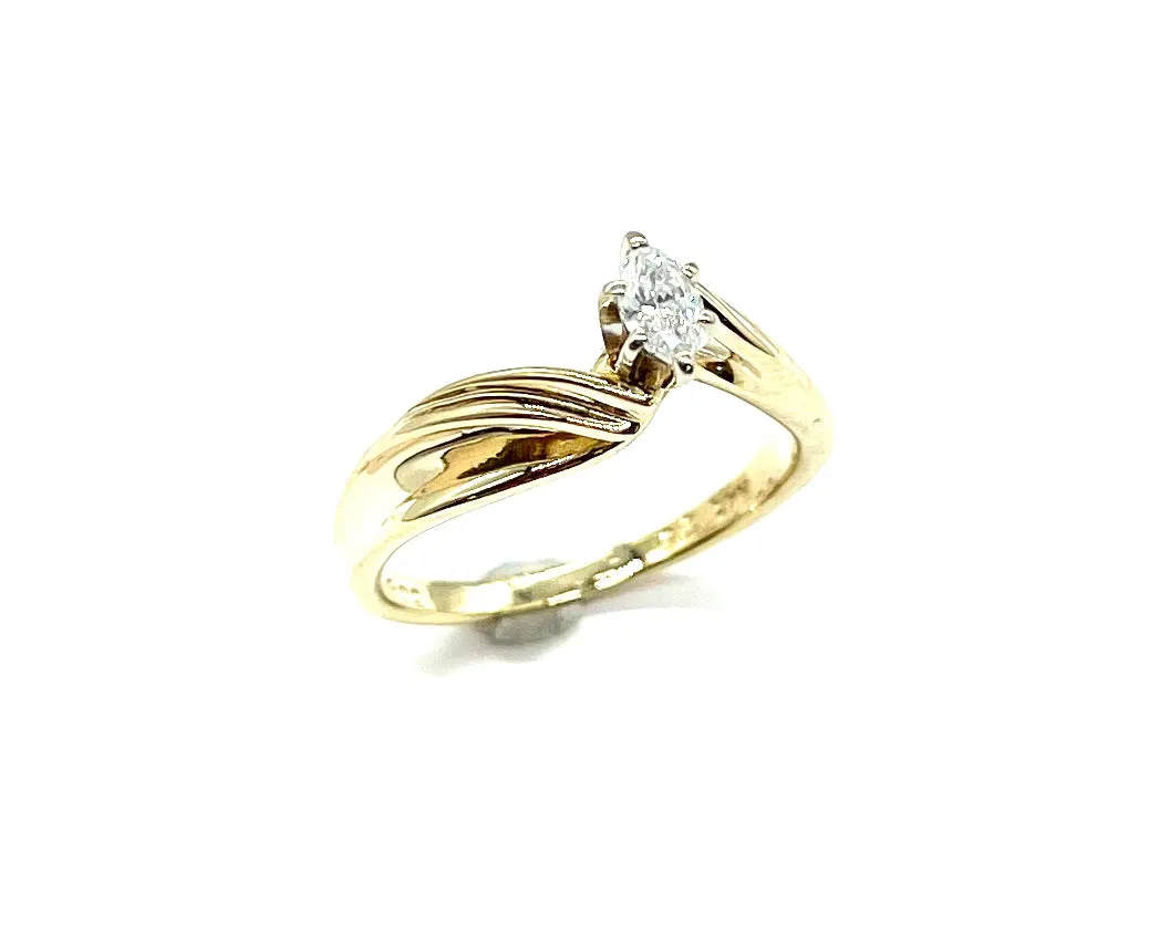 Diamond Marquis Solitaire Ring