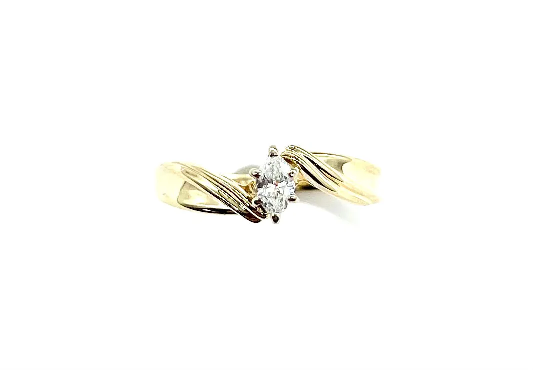 Diamond Marquis Solitaire Ring