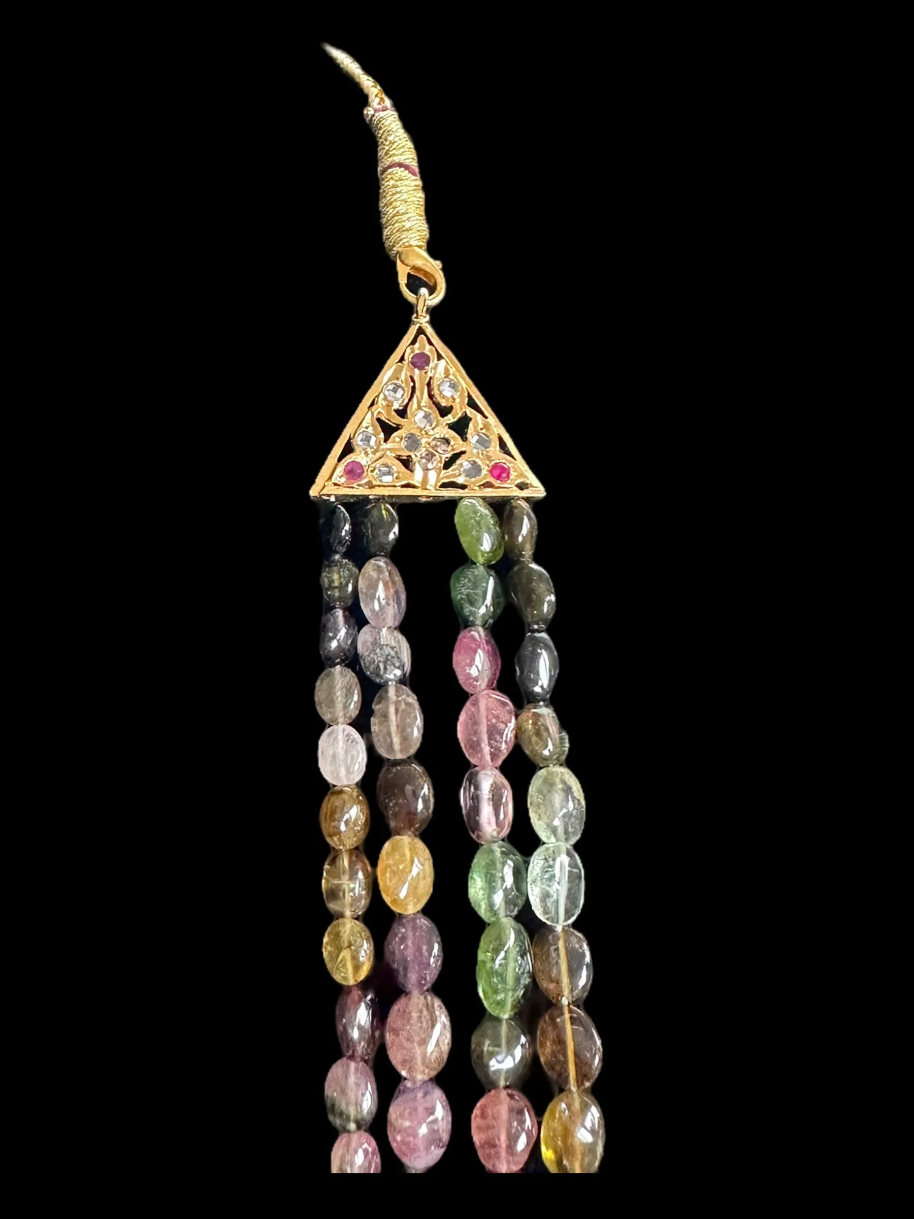 DNS94 Ghazal necklace in tourmaline beads ( SHIPS IN 3 WEEKS)