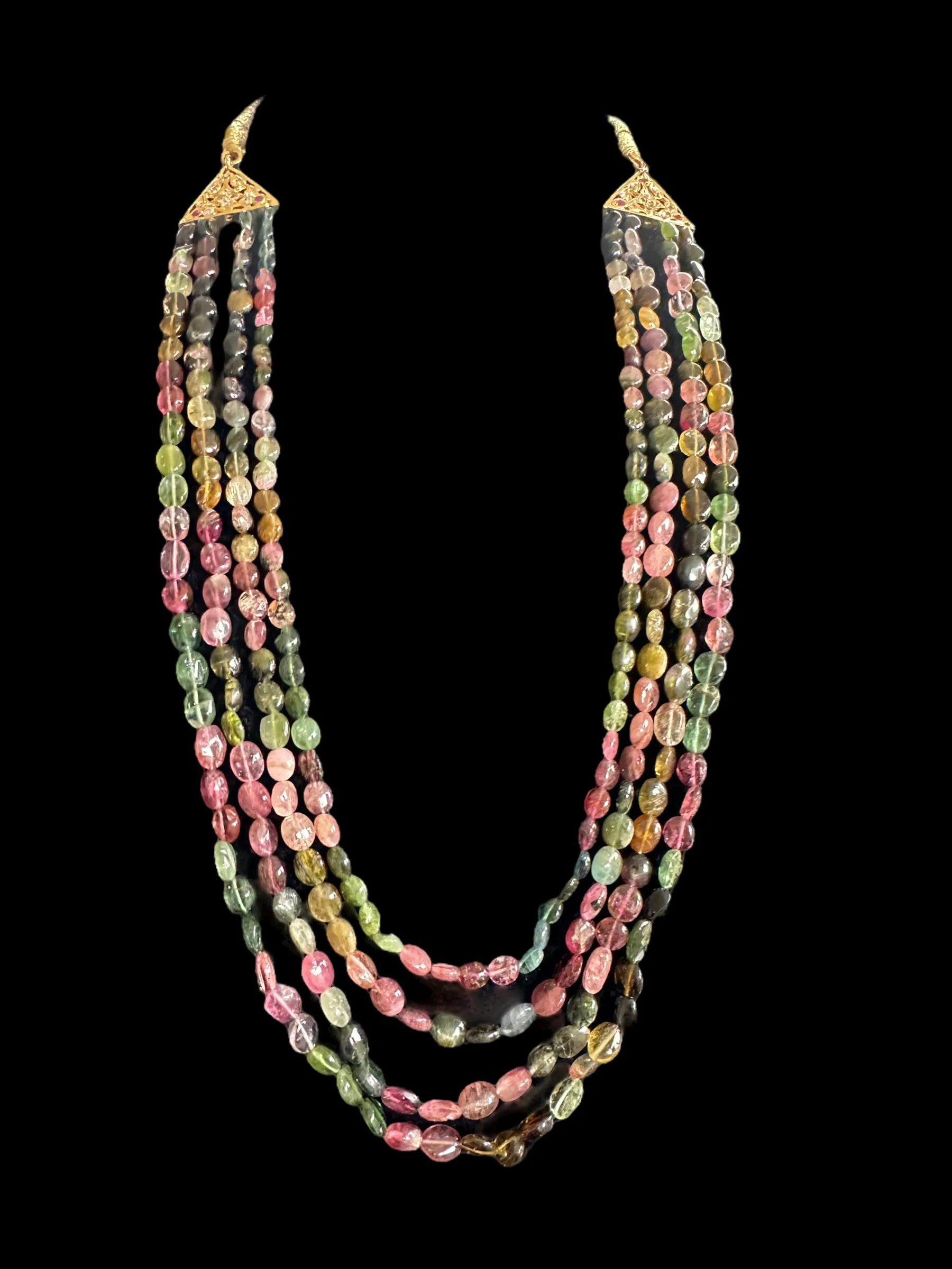 DNS94 Ghazal necklace in tourmaline beads ( SHIPS IN 3 WEEKS)