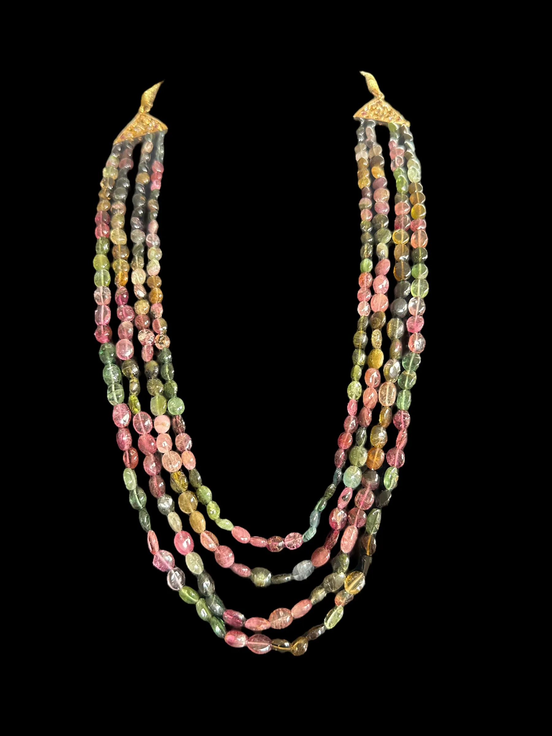 DNS94 Ghazal necklace in tourmaline beads ( SHIPS IN 3 WEEKS)