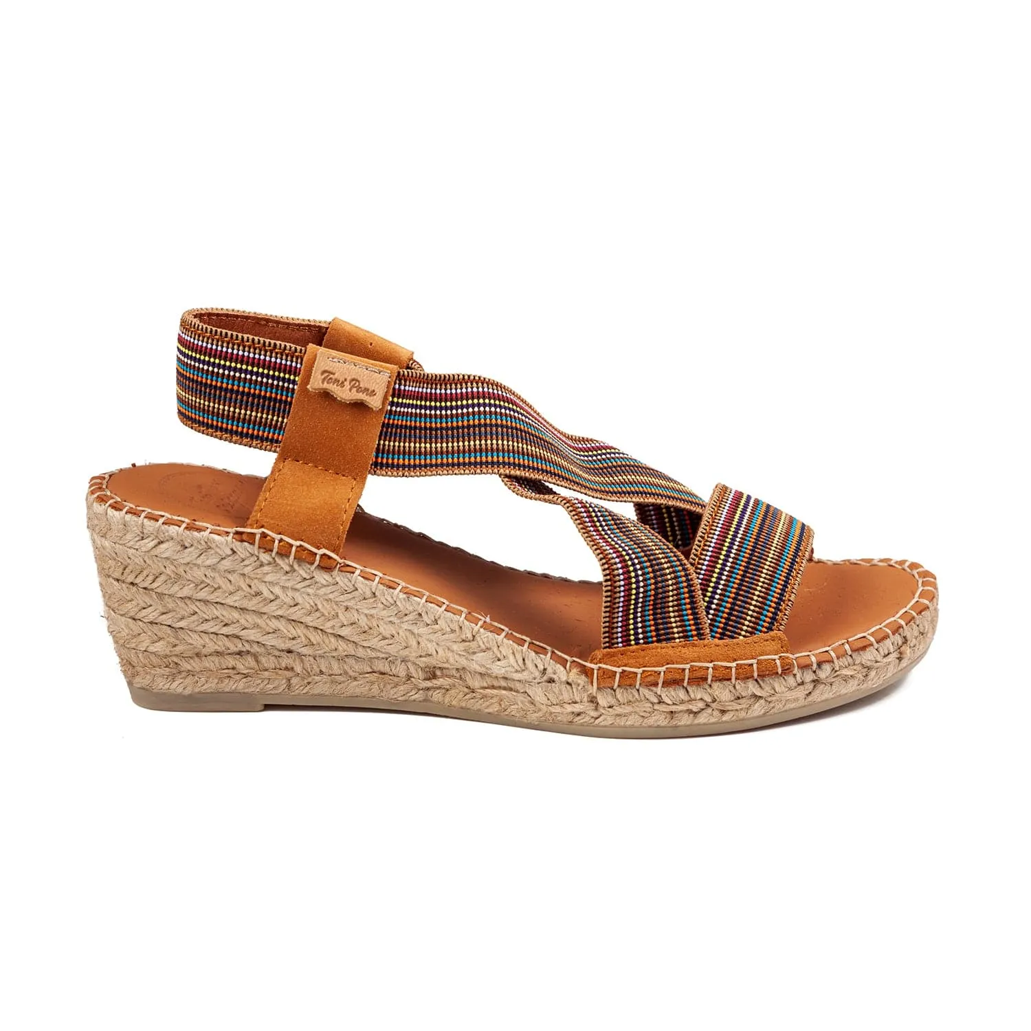 Elastic Fabric Wedge Espadrille for Women - Tina