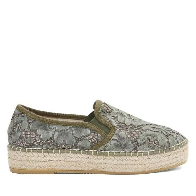 Embroidered Cotton Blend Espadrilles for Women - Fonda-JA