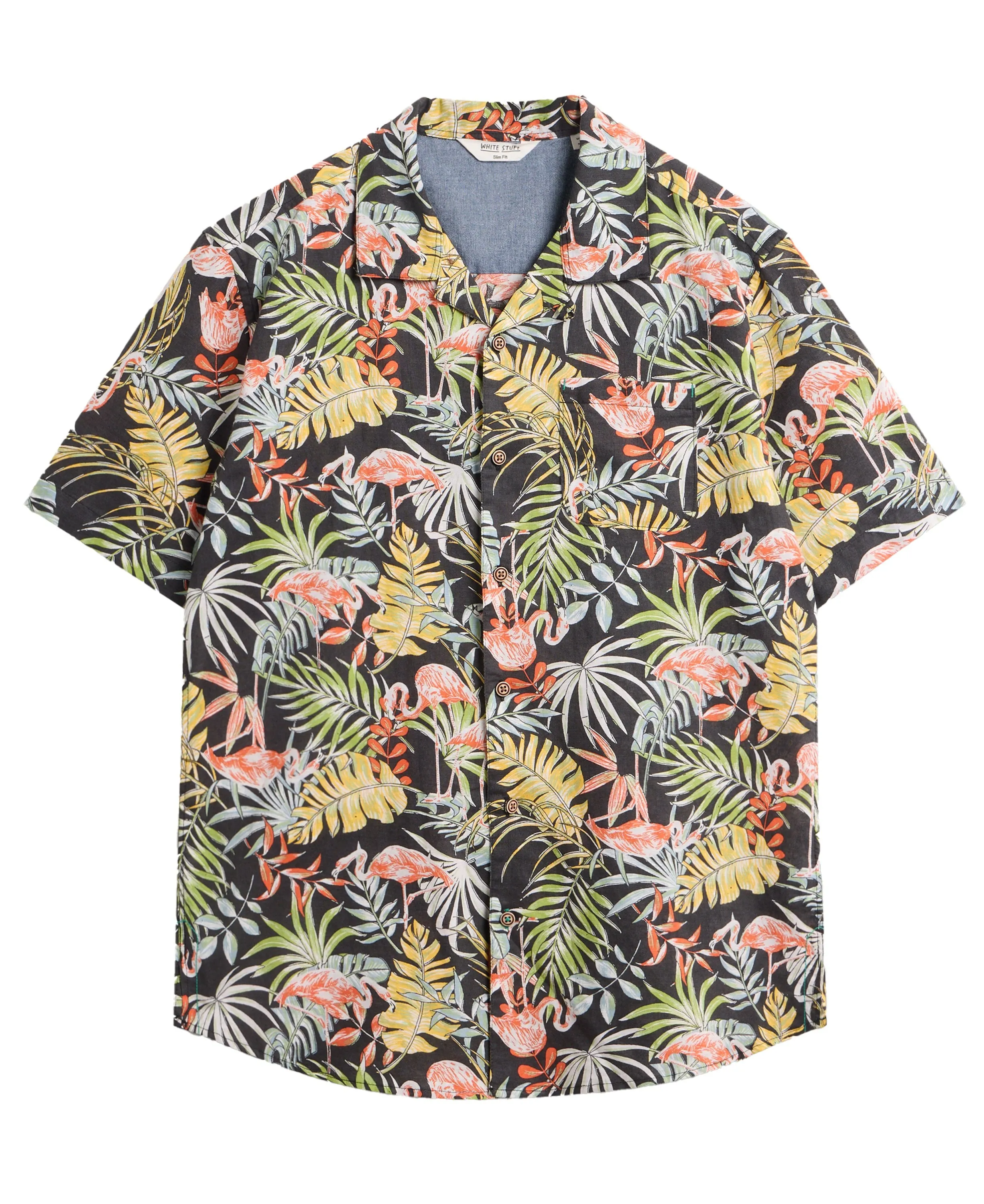 Flamingo Printed Shirt - Black Print