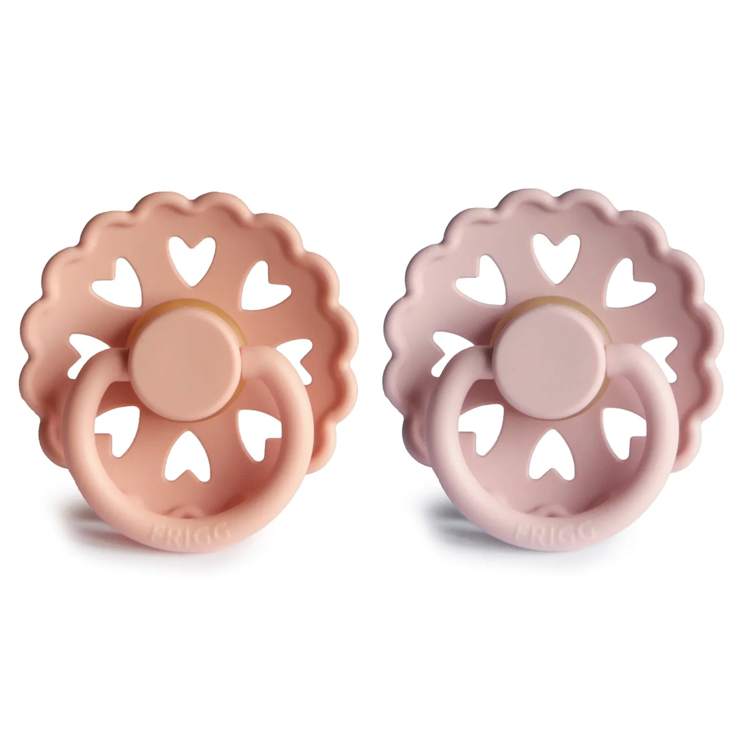 FRIGG Anderson Fairytale Natural Rubber Baby Pacifier - Pretty in Peach/Primrose