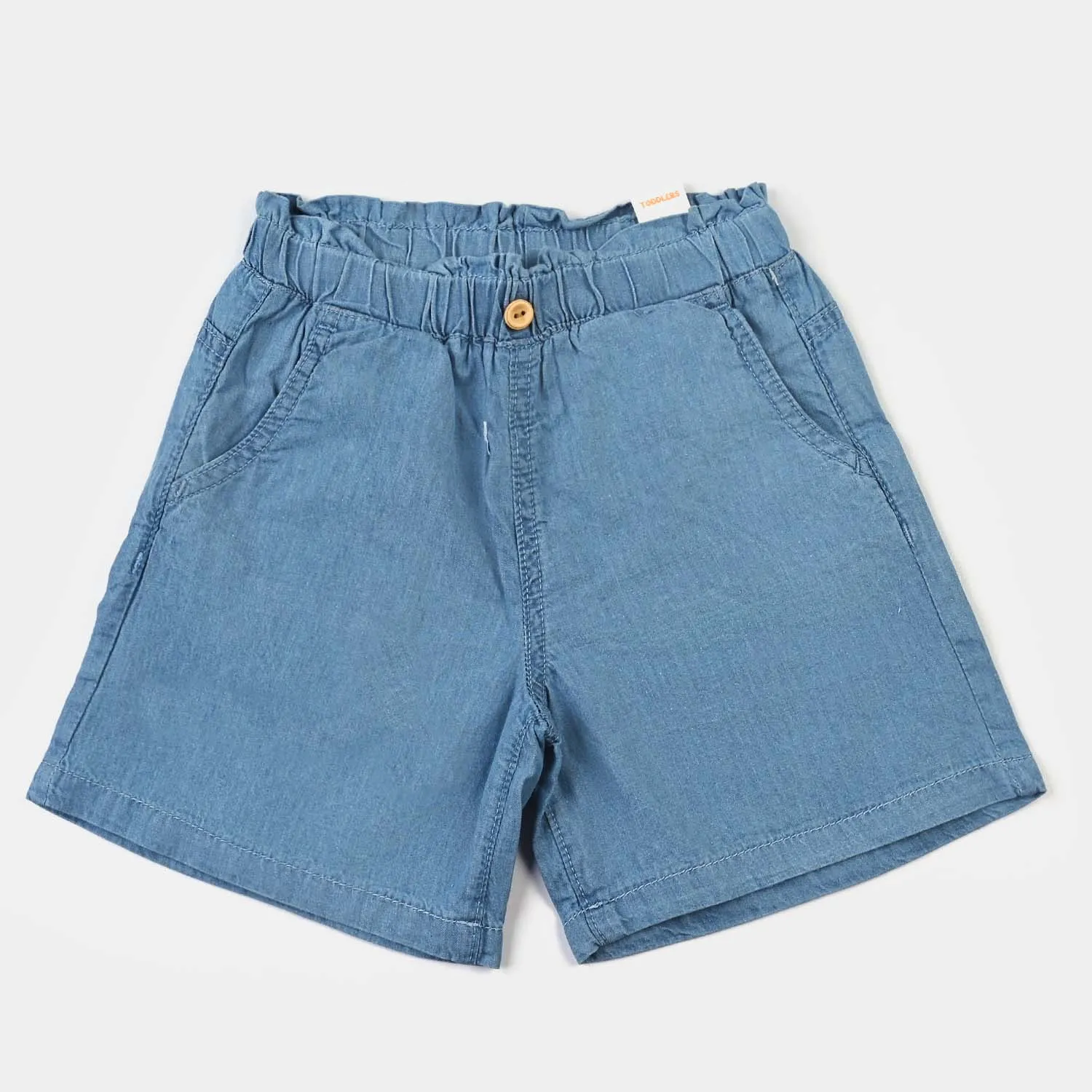 Girls Denim rigid Short Styling-Ice Blue