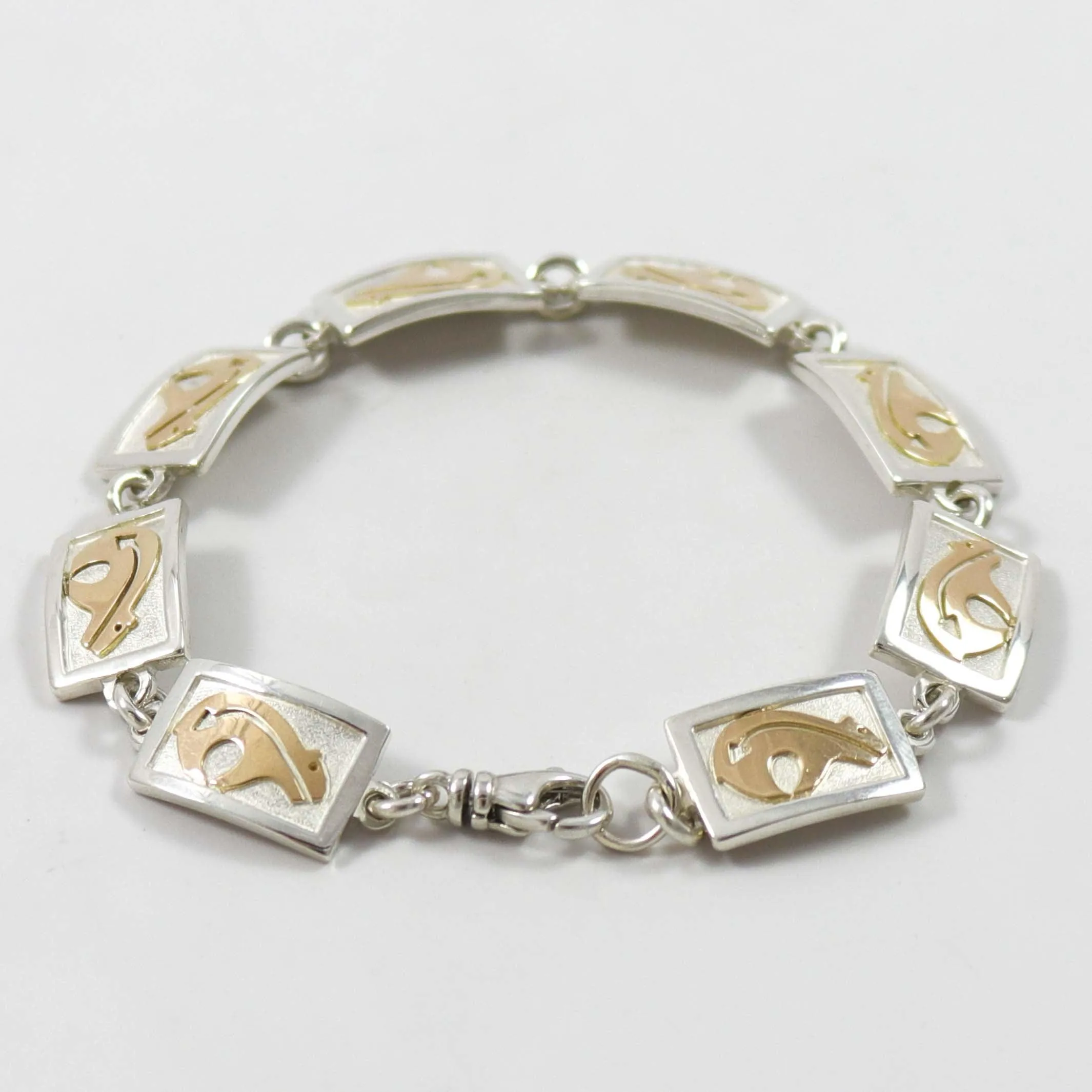 Gold and Silver Bear Bracelet