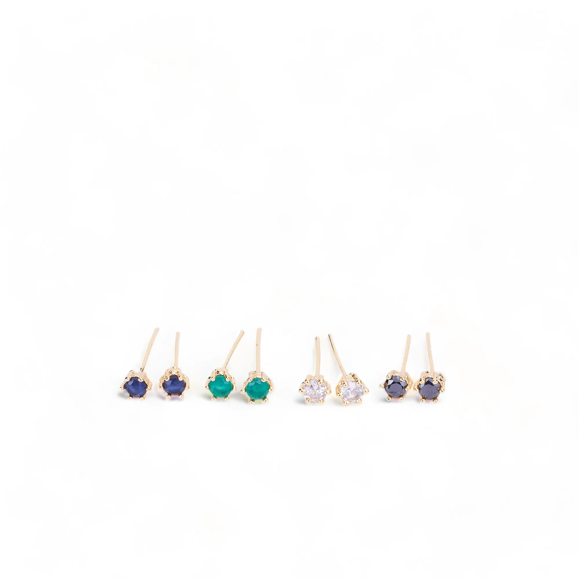 Gold Plated 5 Color Changeable Earrings