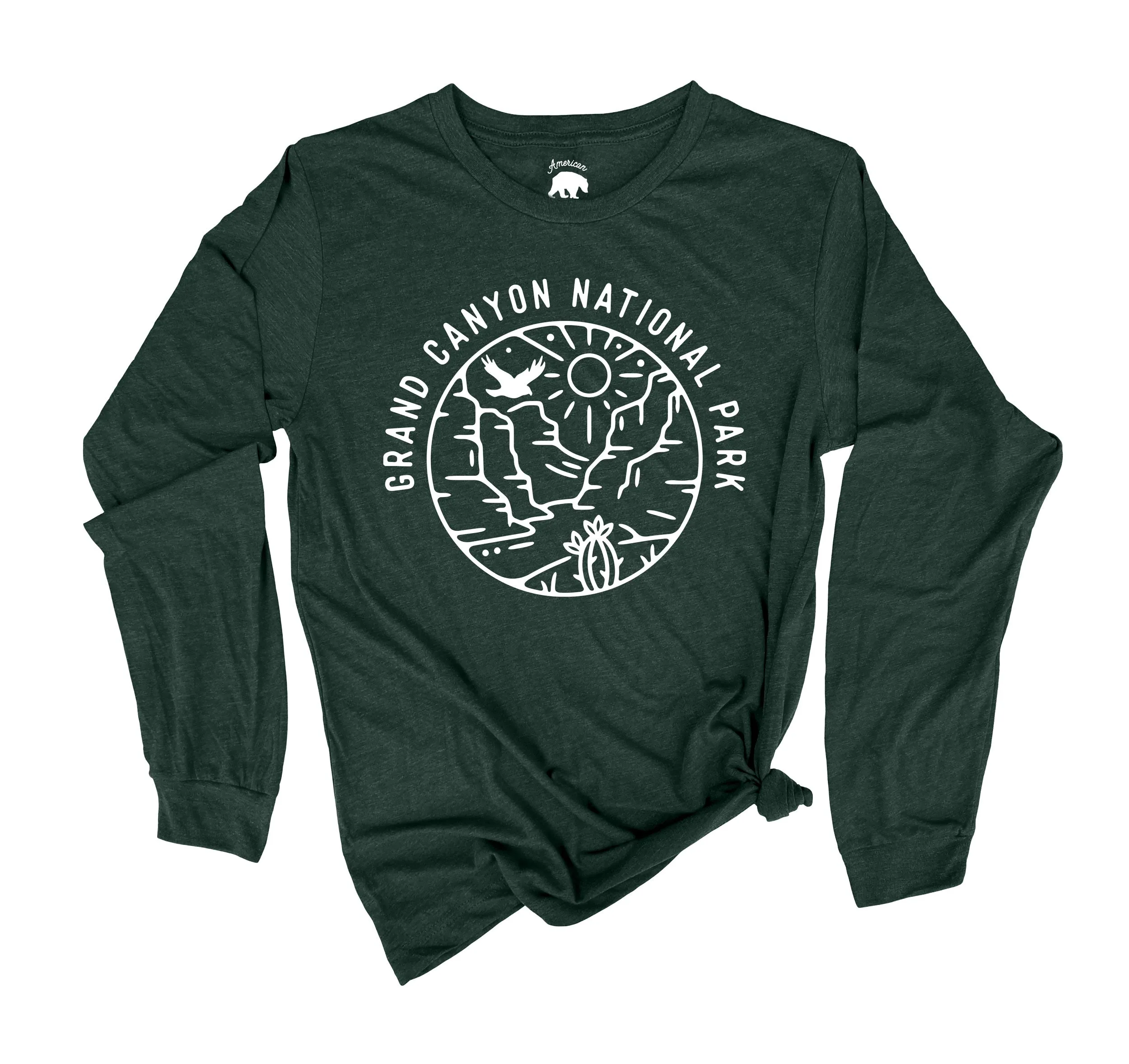 Grand Canyon National Park Adult Long Sleeve Shirts - light or dark artwork