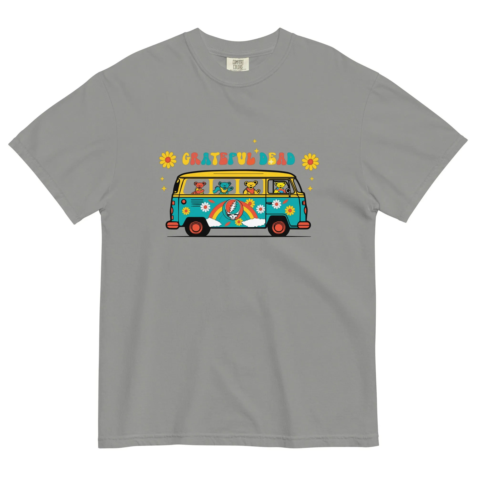 Grateful Dead | Pigment Dye Oversize Cotton Tee | Bears on the Bus