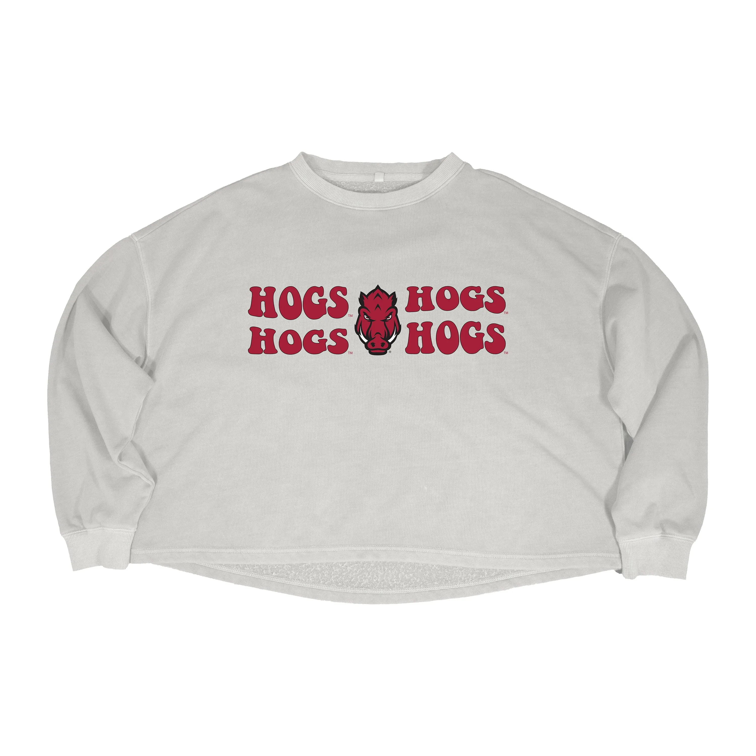 Groovy Gal Crop Crewneck in University of Arkansas