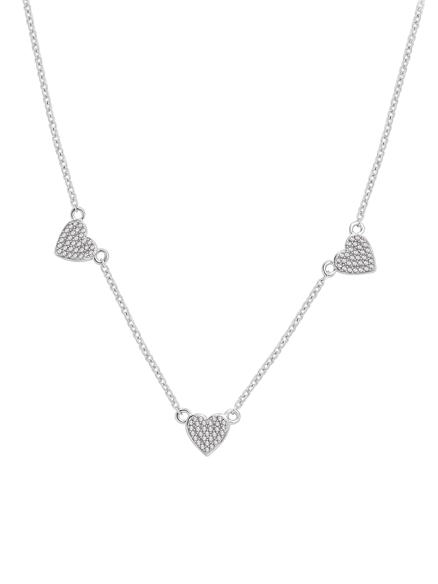 Heart Station Necklace For Women