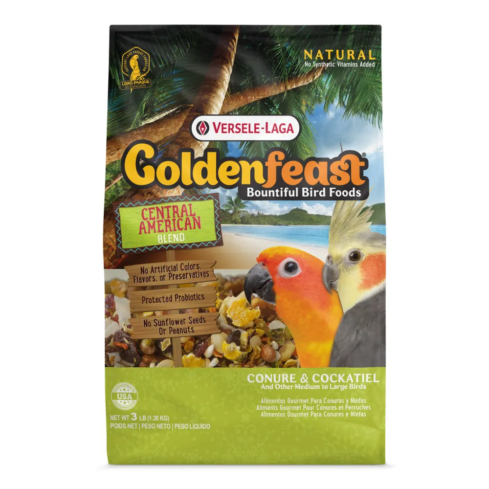 Higgins Versele-Laga Goldenfeast Central American Blend Bird Food for Conures & Cockatiels