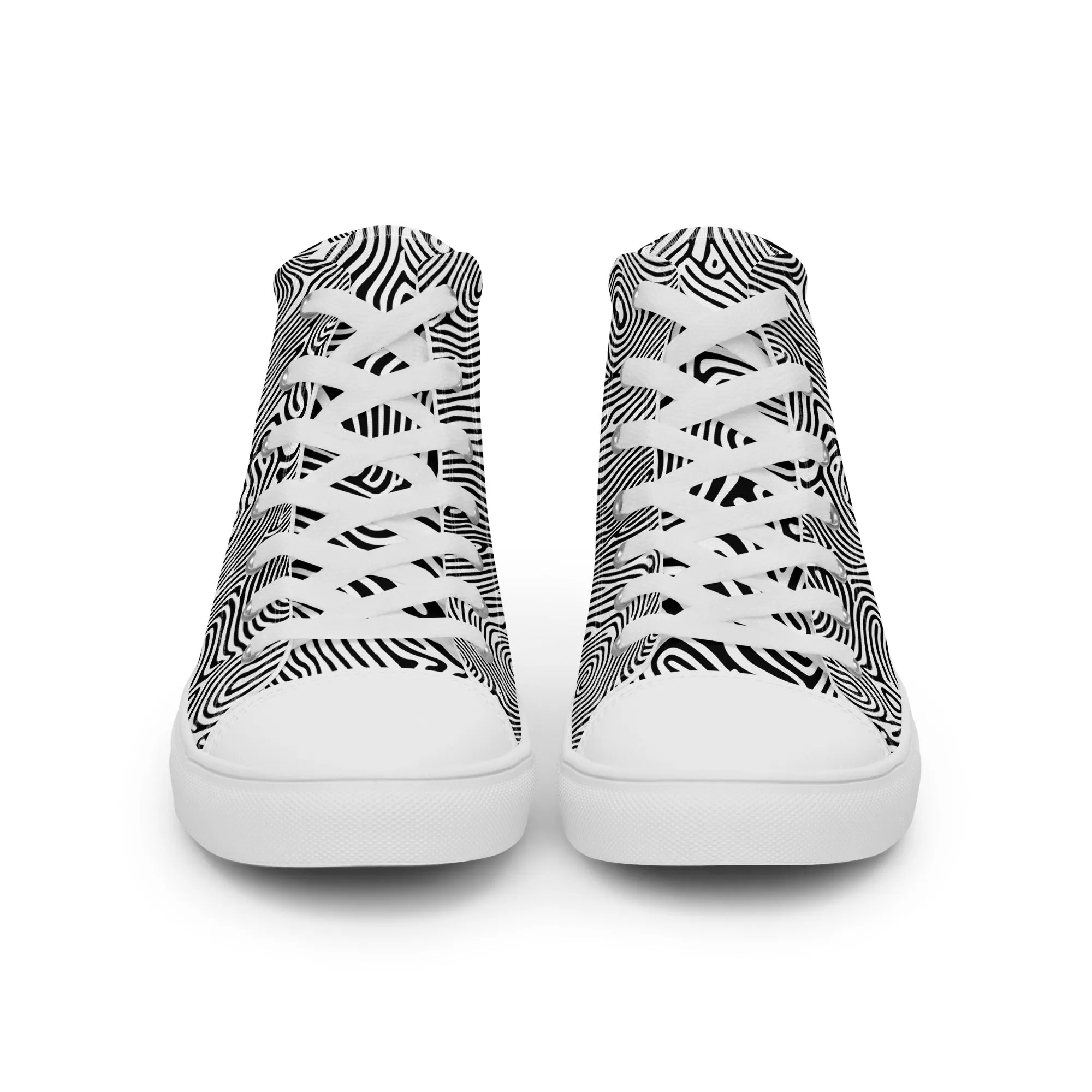 Illusionist Cat Men’s high top canvas shoes