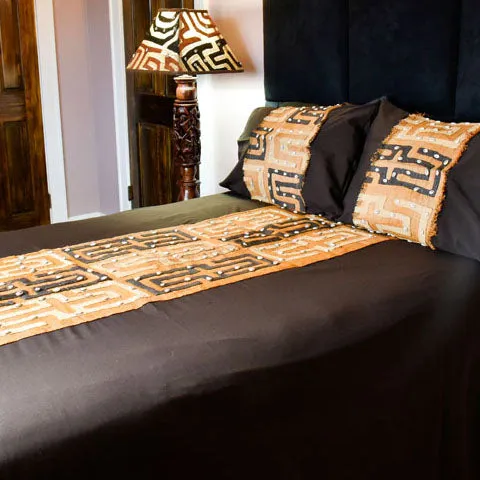 Kuba Bedspread Set Brown 02