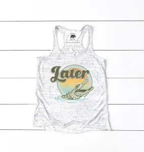 Later Gator flowy racerback tank top