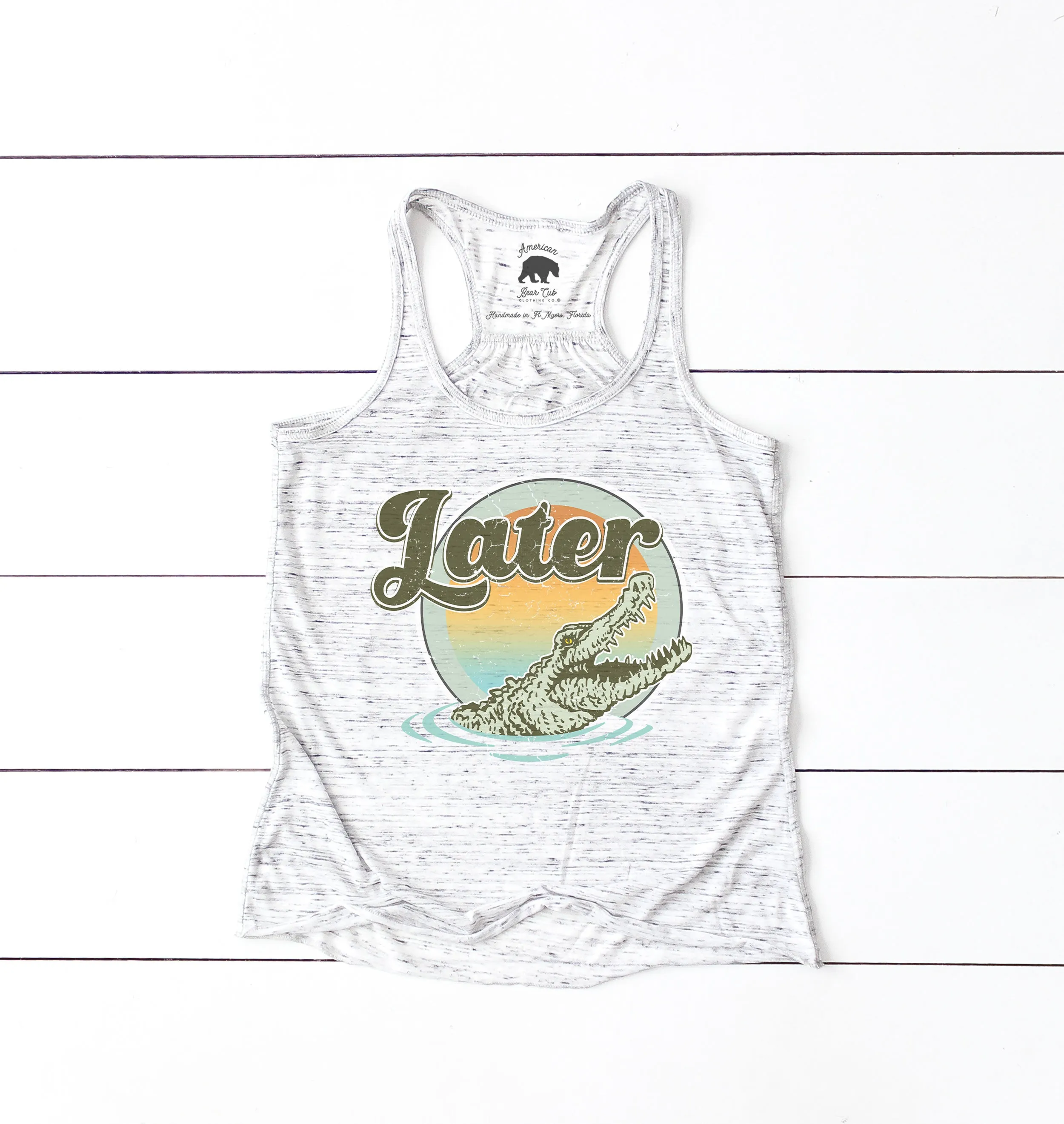 Later Gator flowy racerback tank top