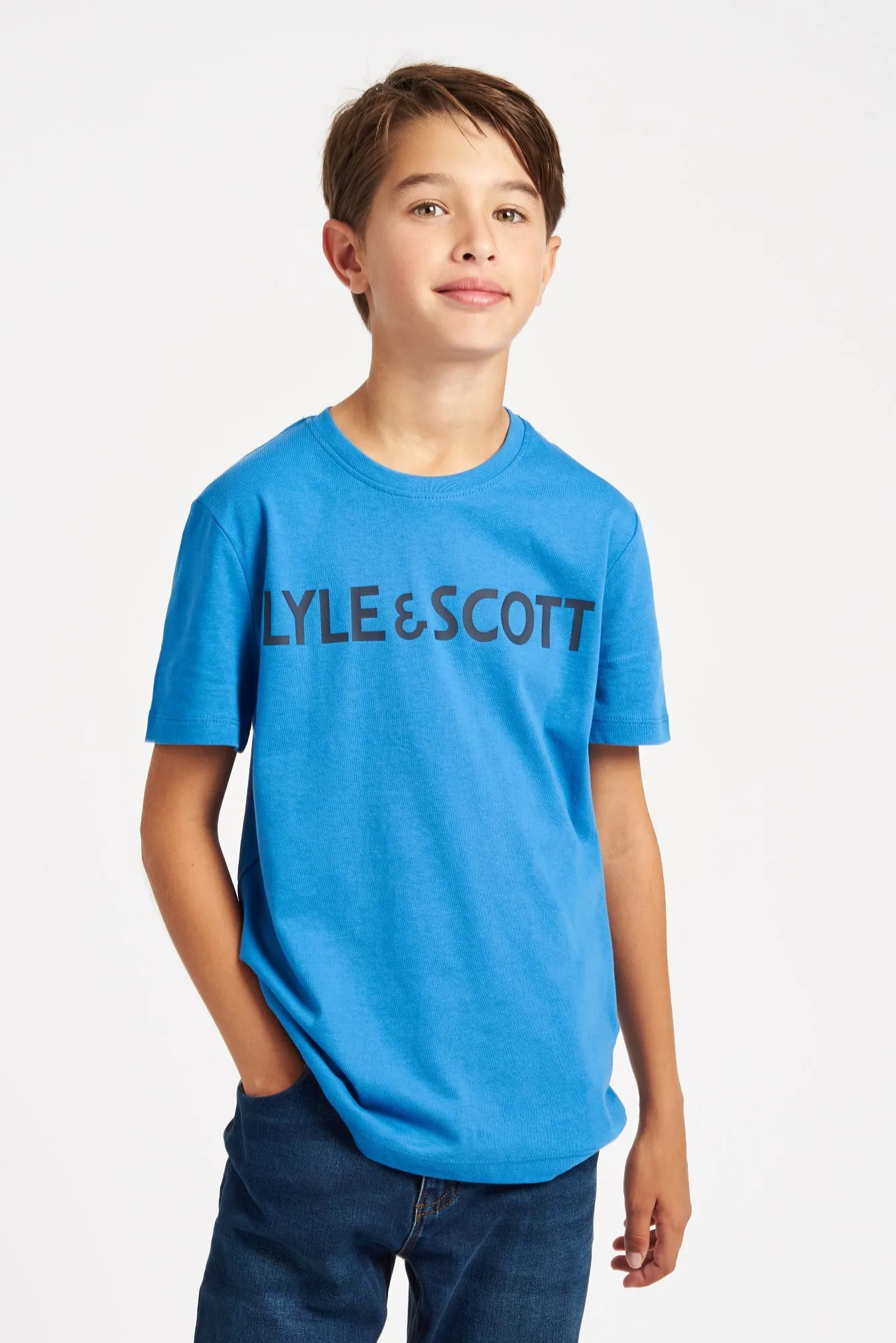 Lyle & Scott Boys 'Text Tee' Short Sleeved T-Shirt